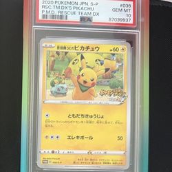 Pikachu 036 Rescue Team Psa 10