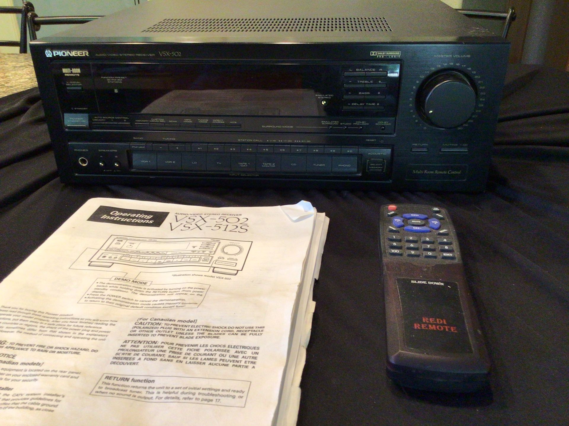 Pioneer VSX-502 Audio/video Stereo Receiver