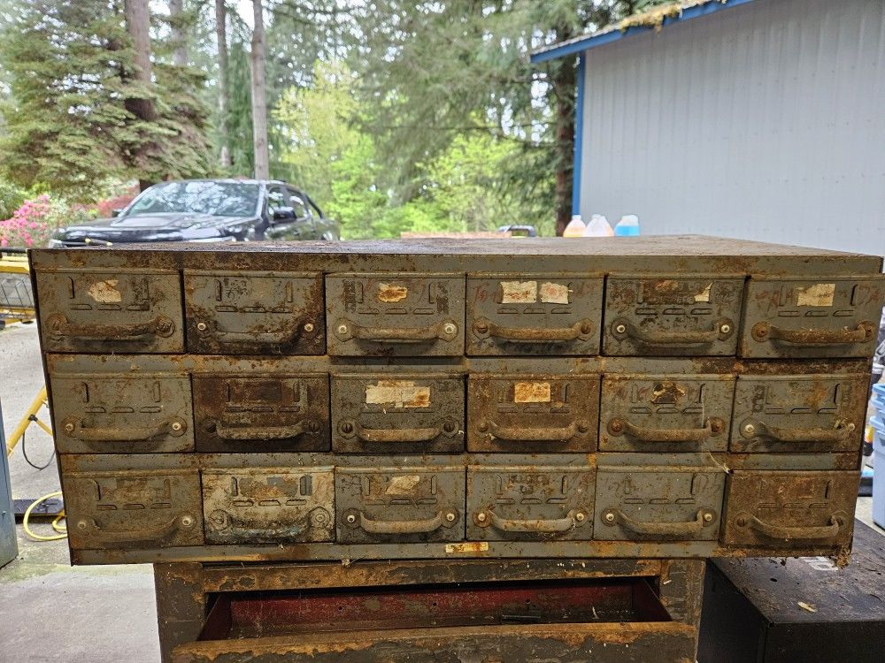 Vintage Equipto Hardware Storage Metal