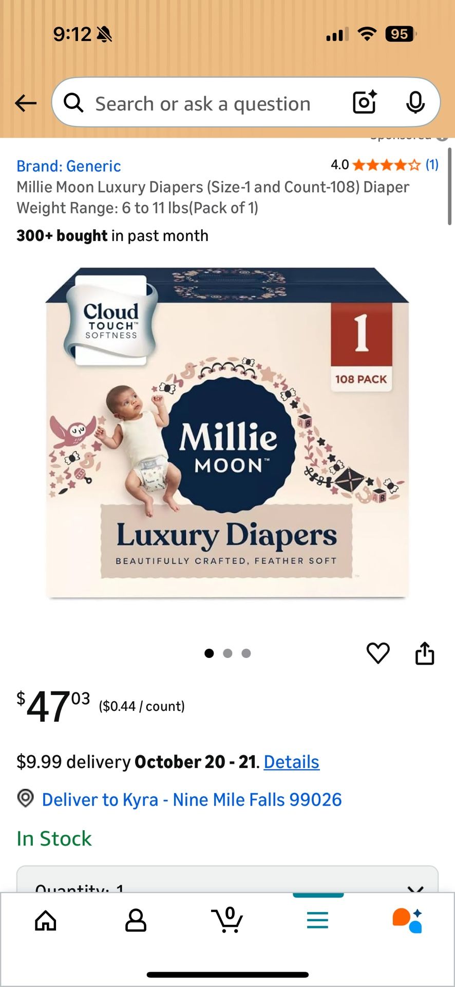 Millie Moon Size 1