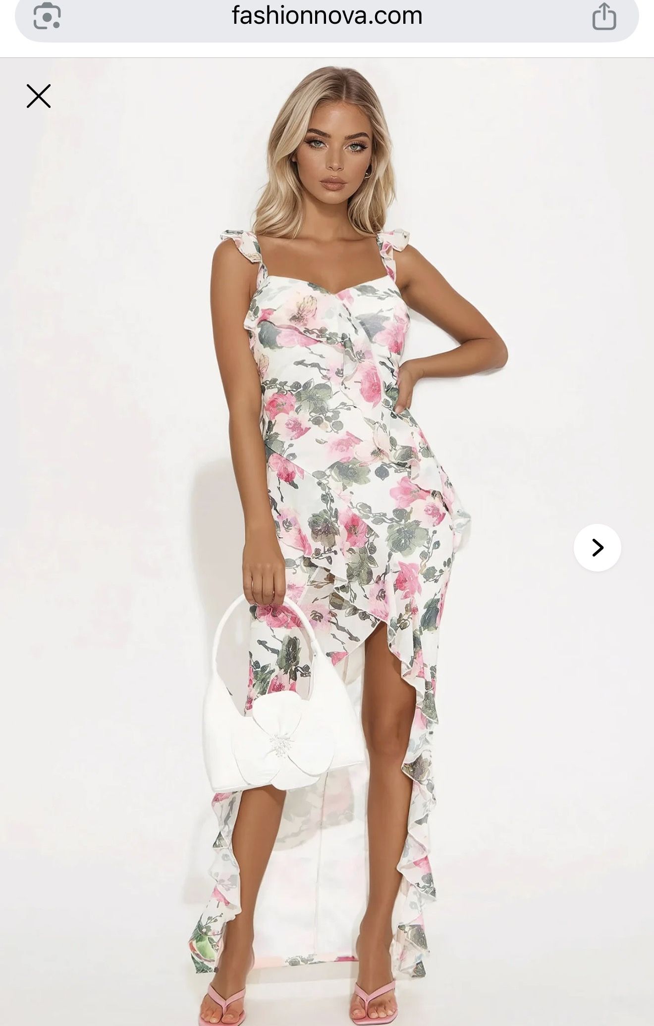 Ashley Floral Mesh Maxi Dress - Floral
