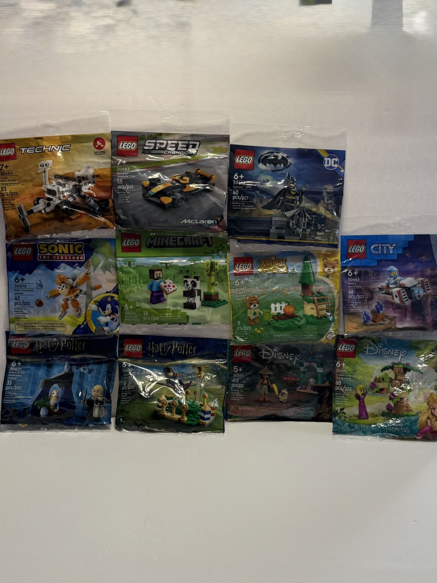 Lego Mini Figure Sets Disney, City, Sonic, Animal Crossing, Batman, Harry Potter