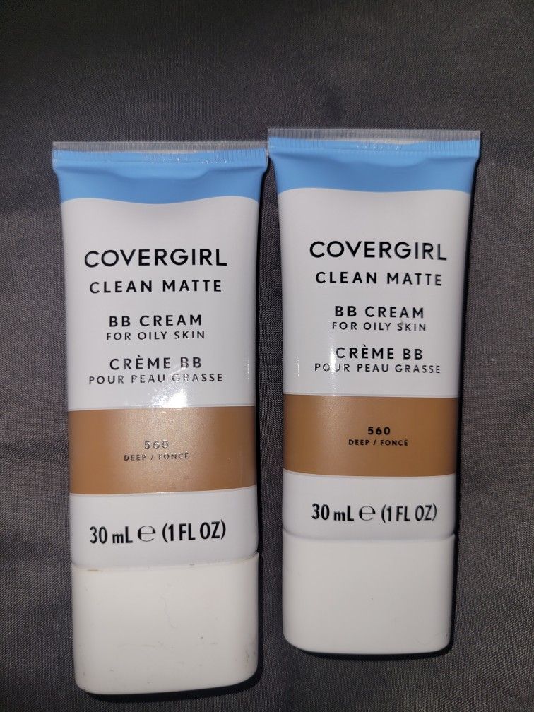 2 COVERGIRL CLEAN MATTE BB CREAM FOR OILY SKIN 560 DEEP (1oz) FOR $5/$5 POR LOS 2