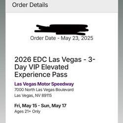 EDC VIP Ticket