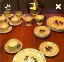 METLOK Poppytrail - Rooster Dishes Serving