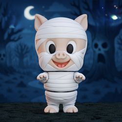 Flexi 3D Printed Porky Pig Mummy | Halloween Wiggly Toy