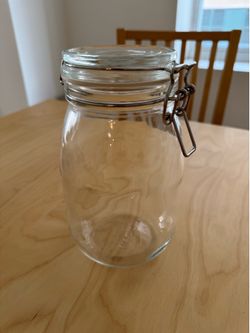 Brand new IKEA glass jar with lid