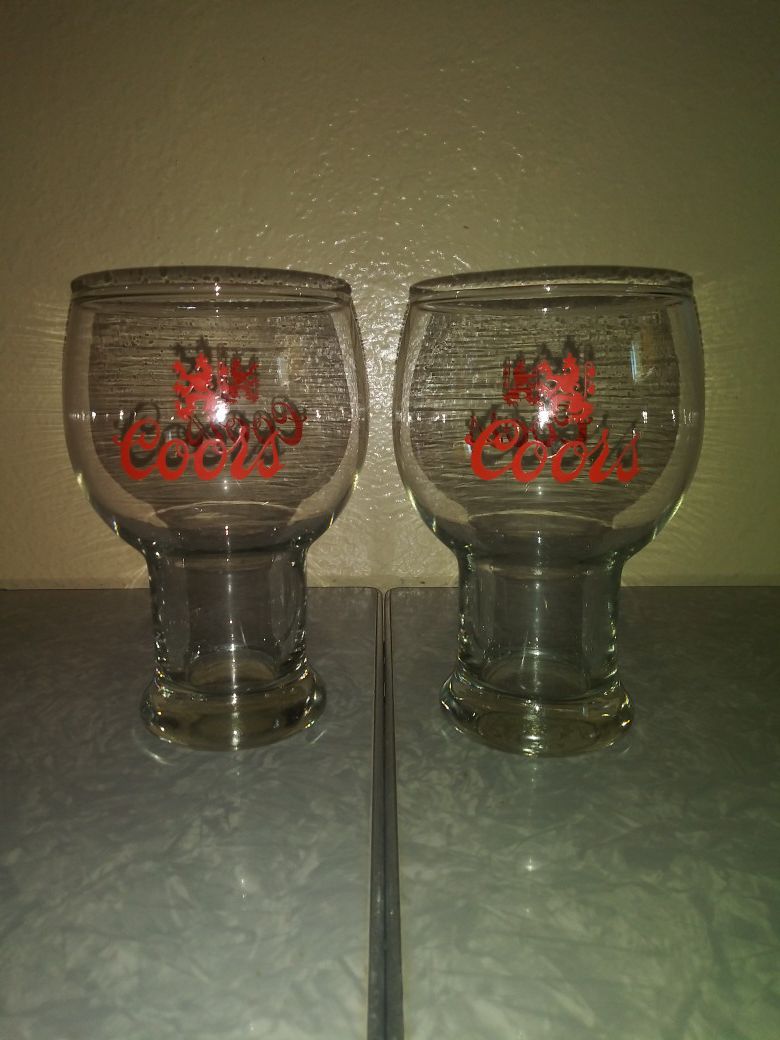 $25/ Vintage Coors Pair of 30 oz wide mouth Glassware
