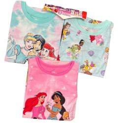 Disney Princess Girl’s 3 pack Nightgown’s Pajamas Size 6 NEW