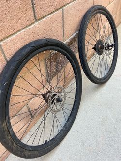 Bike Wheel Set with Disc Rotors