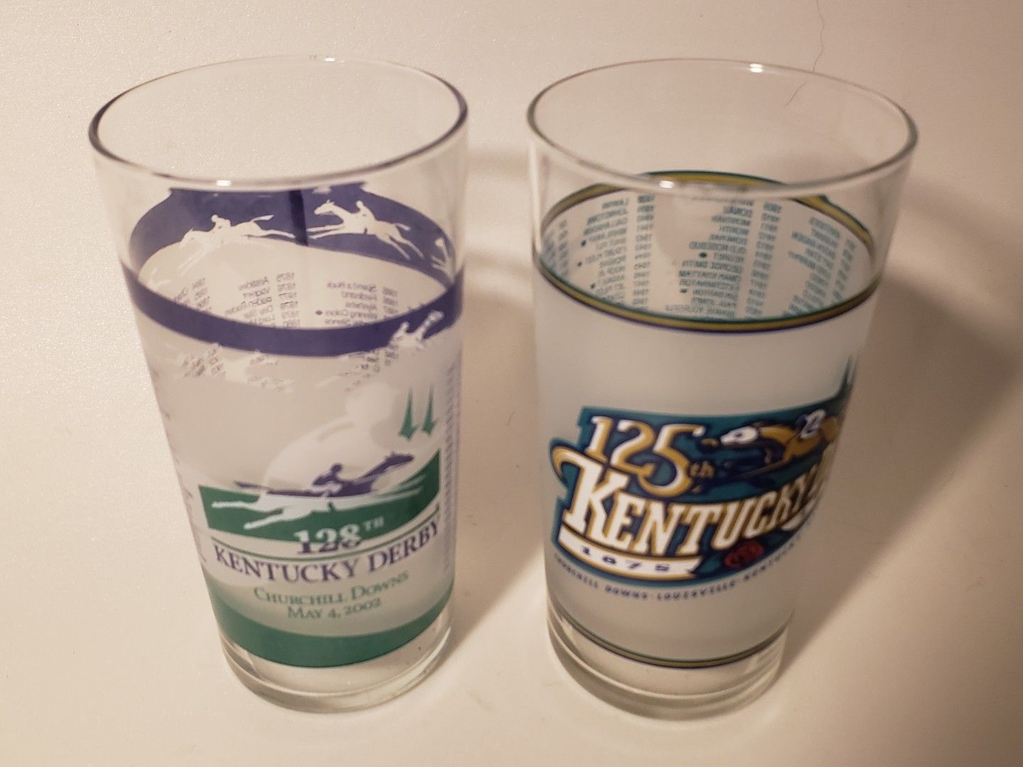 Pair of Collectible Kentucky Derby glasses