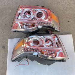 07-14 Ford Expedition LED DRL Projector Headlights Luces Focos Micas Faros Faroles Headlamps 