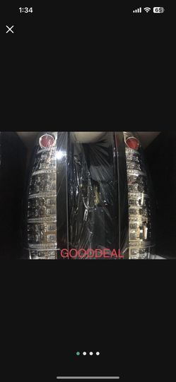 #NB21 Brand New 2007-2014 Chevrolet Suburban Tahoe Yukon Chrome With Black Outline LED Tail Light Pair