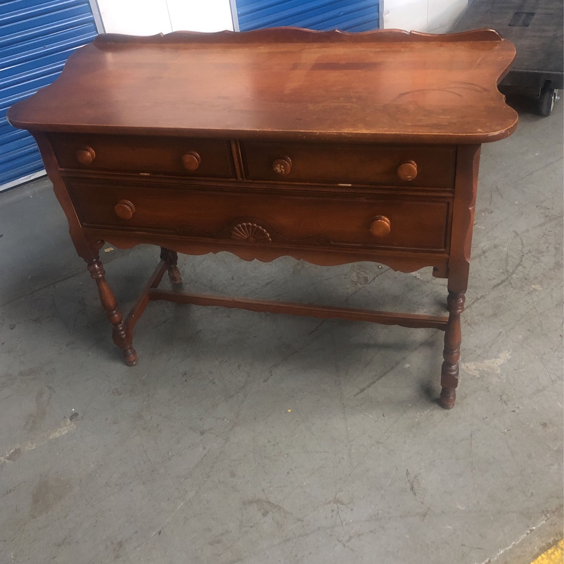 3 Drawer Hutch Antique 1930,s Era Solid Wood