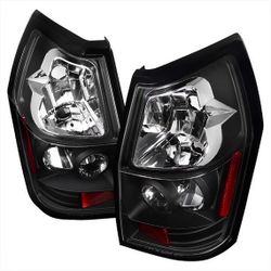 2005-2008 Dodge Magnum Tail Lights (Matte Black Housing/Clear Lens)