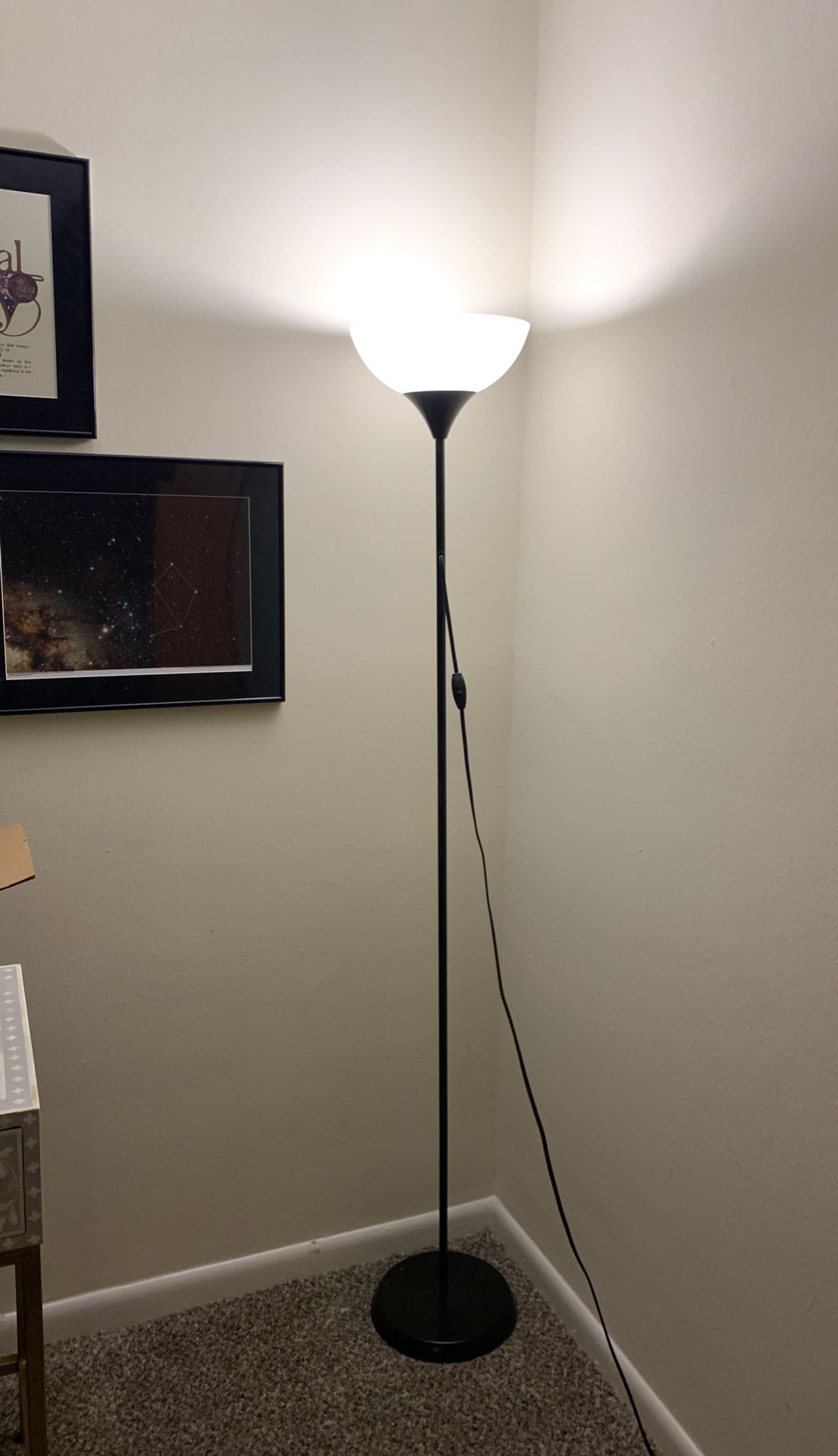 Tall lamp from ikea with black base