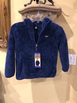 New navy Eddie Bauer fleece boy jacket