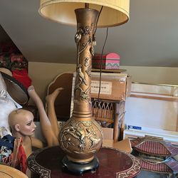 Hollywood Regency Asian Chinoiserie lamp
