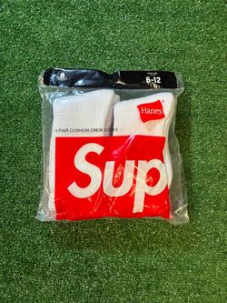 Men’s white supreme crew socks