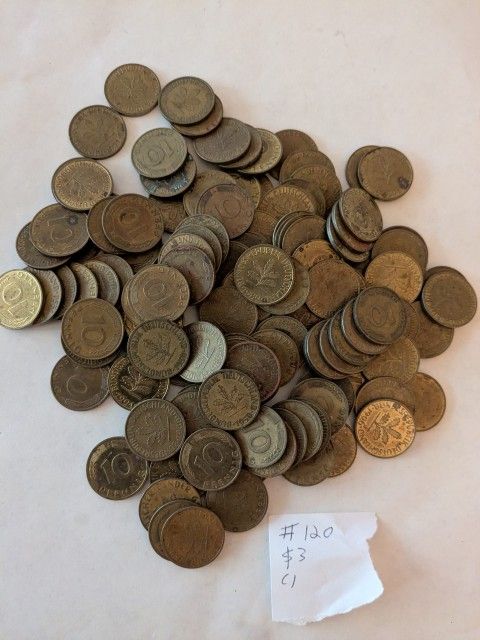 120 Old Ten Pfennig Coins