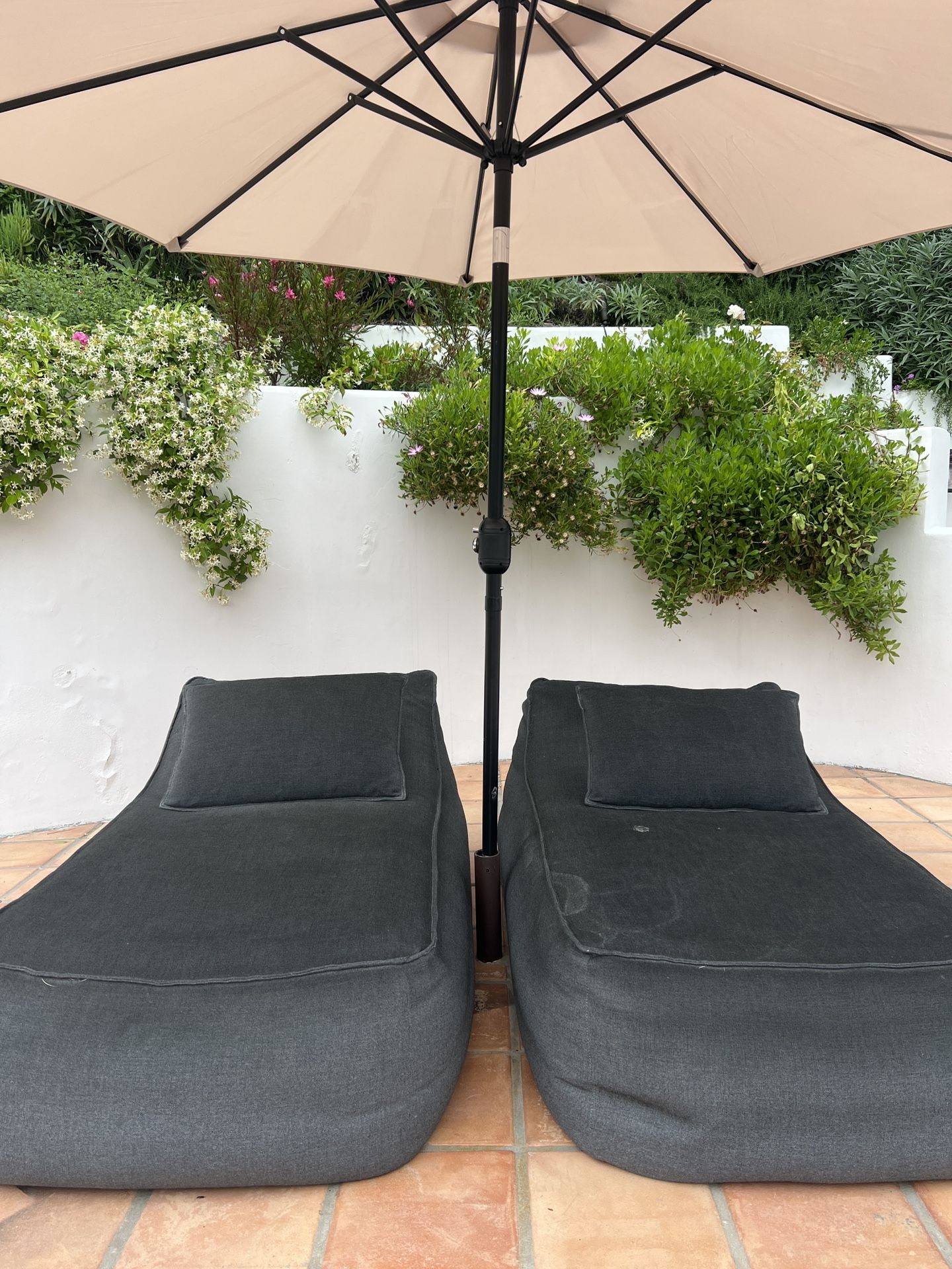 One Day SaleRestoration Hardware Outdoor Chaise Loungespair for Sale