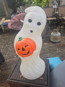 Vintage Halloween ghost blow mold the prices firm
