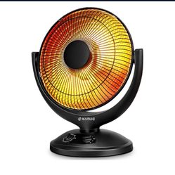 Oscillating Parabolic Space Heater with Thermostat and Timer, Radiant Dish Heater