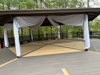 Wedding Drapes used to decorate a Gazebo
