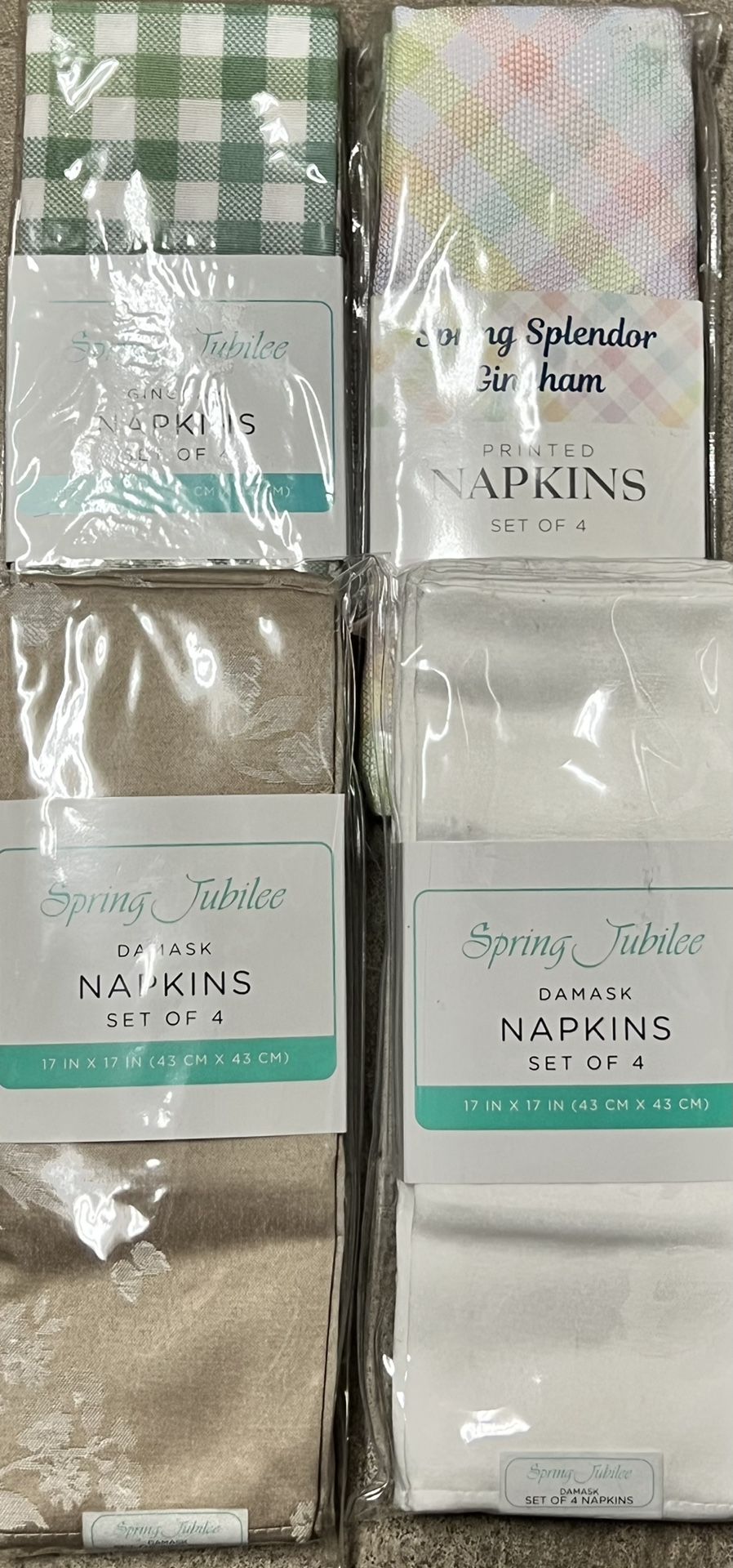 4 Packs Of 4 Cloth Napkins