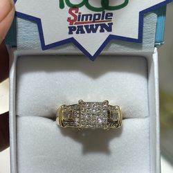 Gold Diamond Ring Size 12” 14k 6.9 Grams 2.00 cttl 