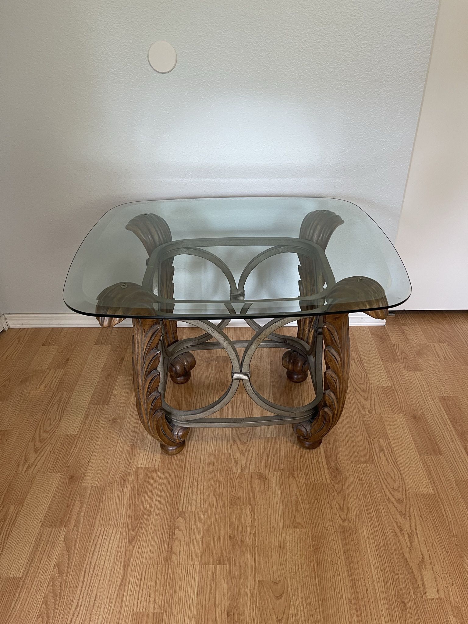 Glass Top End Table