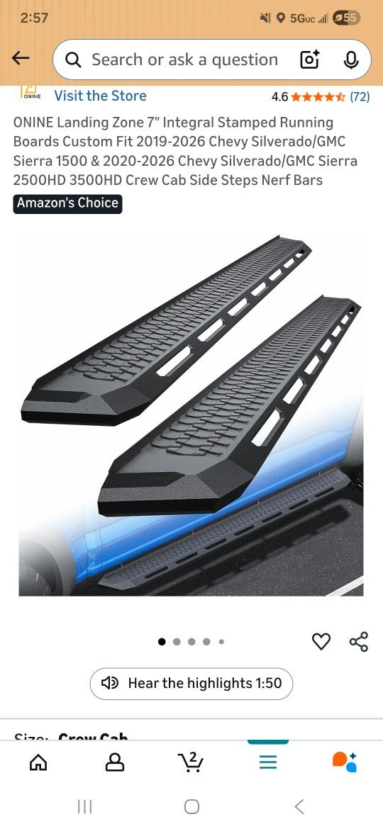 Selling Truck Foot Rails