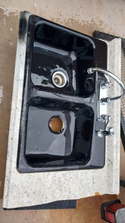 Free Black Sink with Faucet