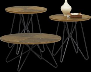 Galvin Brown 3 Pc Table Set