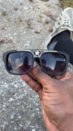 Versace Square Sunglasses Black Gold