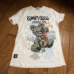 Good Things Last Forever street wear t-shirt featuring a psycho bear graffiti graphic shirt Small on tag  Smoke free home
