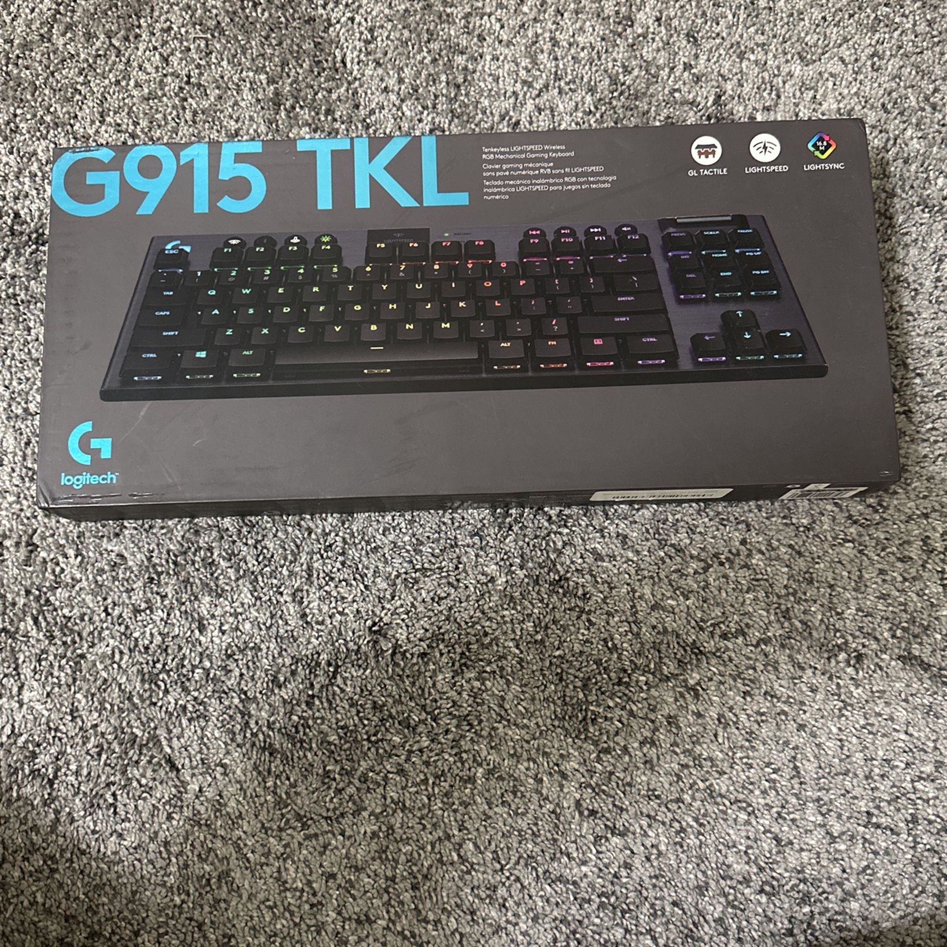 LOGITECH G915 TKL Low profile Keyboard. Tactile Switches. BRAND NEW