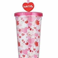 Adorable! Sanrio®️ 💕❤️🎀HELLO KITTY🎀❤️💕24oz Hearts Cold cup  