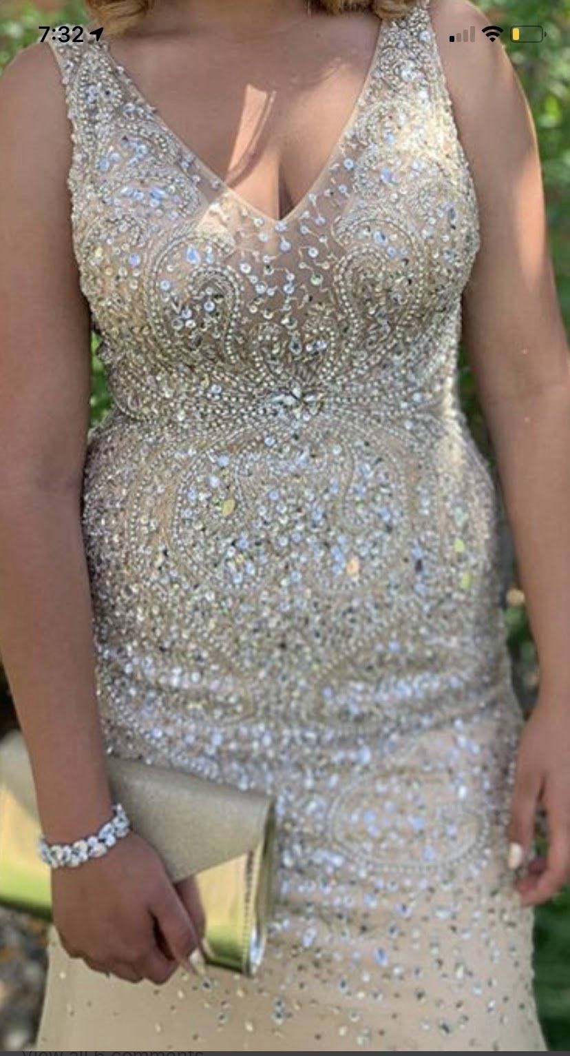 Prom dress with clutch