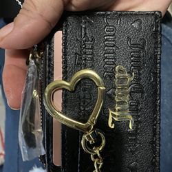Juicy Couture Wallet Black Heart & Forget Me Not CC Holder