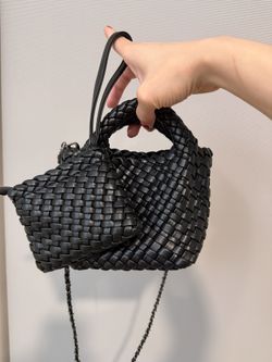 Beautiful Black Handbag Two Pieces 