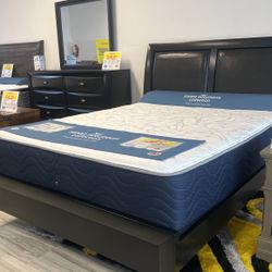 GORGEOUS EMILY BLACK FULL BED SET!$749!*SAME DAY DELIVERY*NO CREDIT NEEDED*