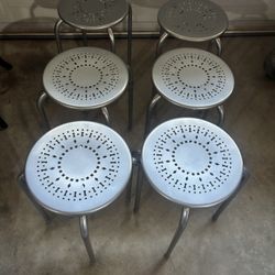 Giantex Stackable Stools Set of 6, No Assembly 17.5" Height