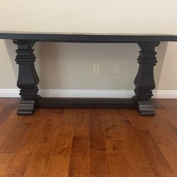 Restoration Hardware Salvaged Wood Trestle Console Table