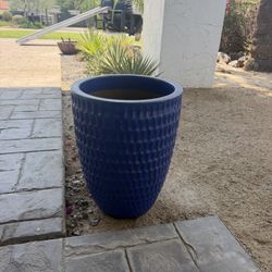 Blue Outdoor Clay Pots 