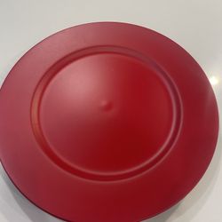 Red Christmas Plate Chargers New Set Of 5 Plates