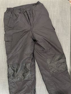 Black Insulated Cargo Snow Pants