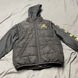 Boys Jordan Black Long Sleeve Fleece Hoodie - Size M (10-12)Y