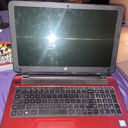 Red HP Laptop