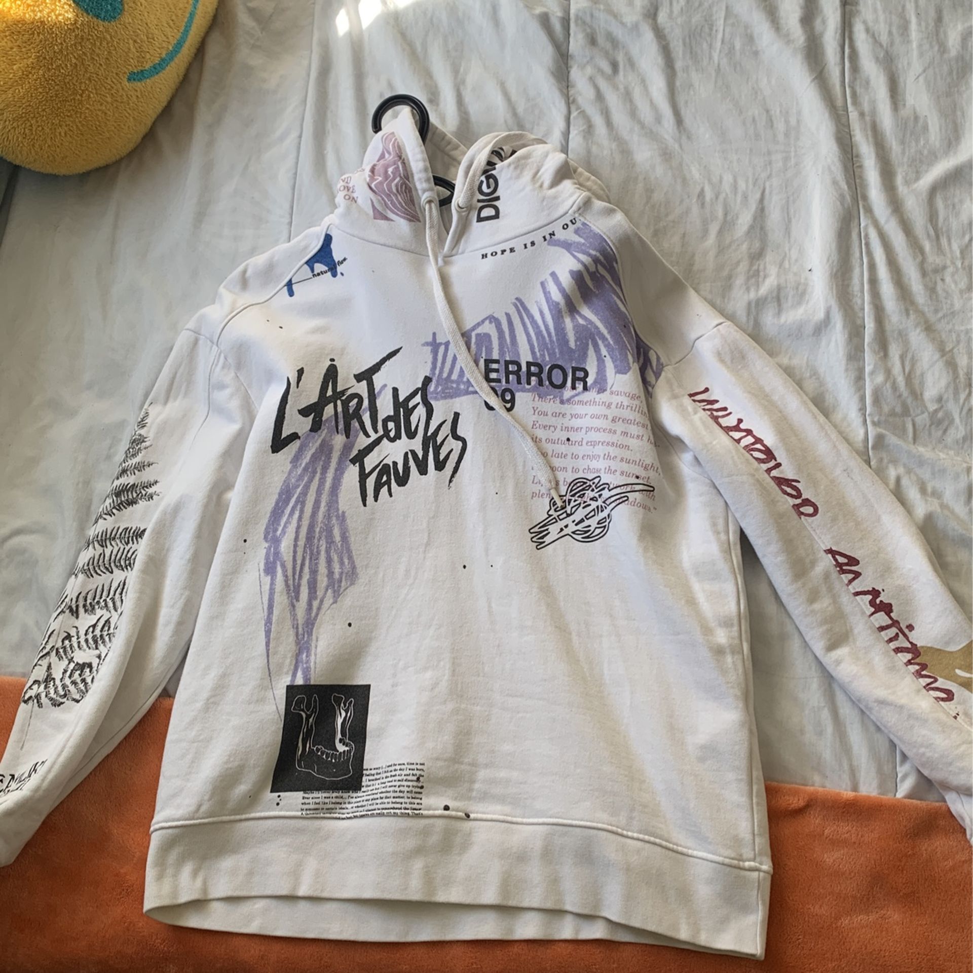 安心★関税込み★ZARA★RACING PRINT HOODIE RACING PRINT HOODIE - Oyster-white | ZARA United States